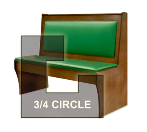 DM Seating DBWVS-48-PAD-34 Booth
