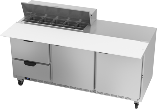 Beverage-Air SPED72HC-10C-2 72" 1 Door 12 Pan Sandwich / Salad Prep Table