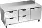 Beverage-Air WTRD72AHC-4 72" 1 Door Worktop Refrigerator