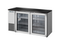 True TBB24-60-2G-Z1-BST-S-1 60 1/8" Back Bar Cooler