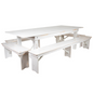 Flash Furniture XA-FARM-5-WH-GG 40" Dining Table