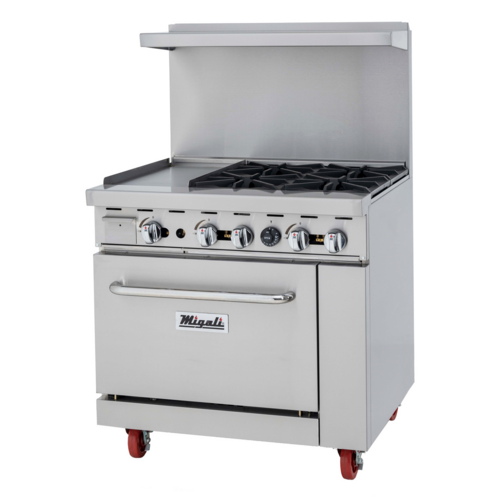 Migali C-RO4B-12GL-LP 36" Gas Restaurant Range