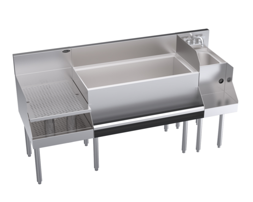 Krowne KR24-W66B-10 66" Underbar Ice Bin / Cocktail Station