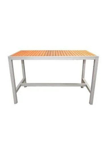 Florida Seating TEAK INLAY 36X70 BH GRAY-GRAY TFT 70" Patio Table