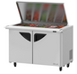 Turbo Air TST-48SD-18-N-FL 48 1/4" 2 Doors 18 Pan Mega Top Sandwich / Salad Prep Table