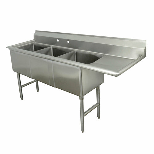 Advance Tabco FC-3-1515-15R 62 1/2" Compartment Sink