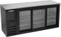 Beverage-Air BBN72HC-F-GS-B 72" Glass Door Back Bar Cooler