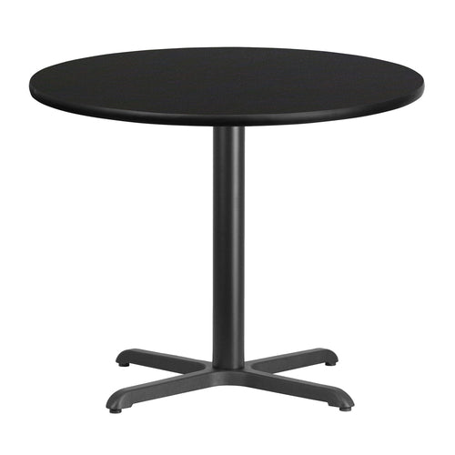 Flash Furniture XU-RD-36-BLKTB-T3030-GG Dining Table