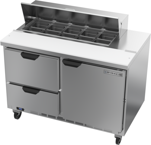 Beverage-Air SPED48HC-10-2 48" 1 Door 12 Pan Sandwich / Salad Prep Table