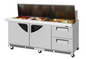 Turbo Air TST-72SD-30-LRD2-FB-N 72 5/8" 2 Drawer 12 Pan Mega Top Sandwich / Salad Prep Table