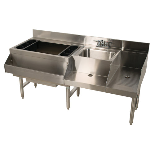 Advance Tabco CRU-60L-7 59" Underbar Ice Bin / Cocktail Station
