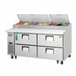 Everest EPPR2-D4 71" 4 Drawer Pizza Prep Table