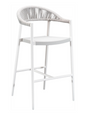 Florida Seating BRP-01 A WHITE-LT GRAY 23" Patio Barstool