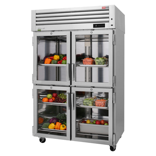 Turbo Air PRO-50-4R-G-N 51 3/4" 2 Section Glass Door Reach-In Refrigerator