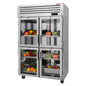 Turbo Air PRO-50-4R-G-N 51 3/4" 2 Section Glass Door Reach-In Refrigerator