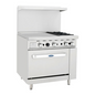 Atosa AGR-2B24GL-NG 36" 2 Burner Gas Restaurant Range
