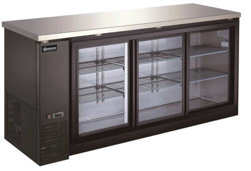 Omcan 51062 72 3/4" Glass Door Back Bar Cooler