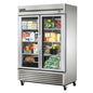 True TS-49G-HC~FGD01 54 1/8" 2 Section Glass Door Reach-In Refrigerator