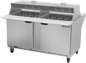 Beverage-Air SPE60HC-24M-DS 60" 2 Doors 24 Pan Mega Top Sandwich / Salad Prep Table