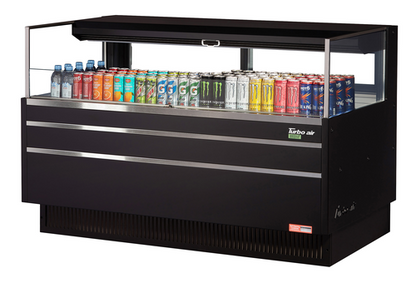 Turbo Air TOM-60L-UFD-W(B)-1S-N 58 3/4" Open Air Merchandiser