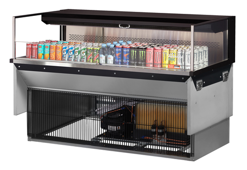 Turbo Air TOM-60L-UF-W(B)-1SI-N 59 7/8" Refrigerated Display Case