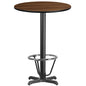 Flash Furniture XU-RD-30-WALTB-T2222B-3CFR-GG Dining Table