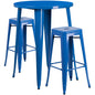 Flash Furniture CH-51090BH-2-30SQST-BL-GG Patio Dining Set