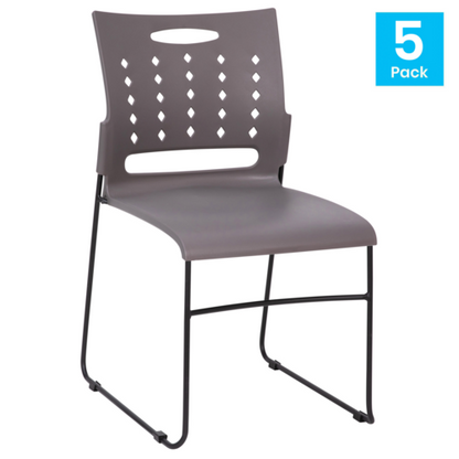 Flash Furniture 5-RUT-2-GY-BK-GG 18" Dining Chair