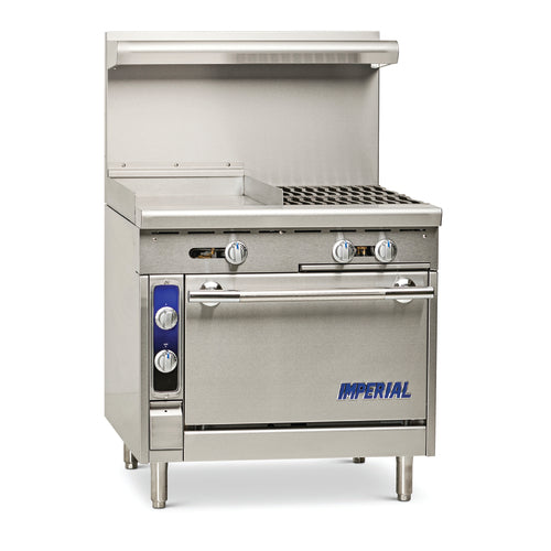 Imperial IHR-G18-2-M 36" 2 Burner Gas Heavy Duty Range