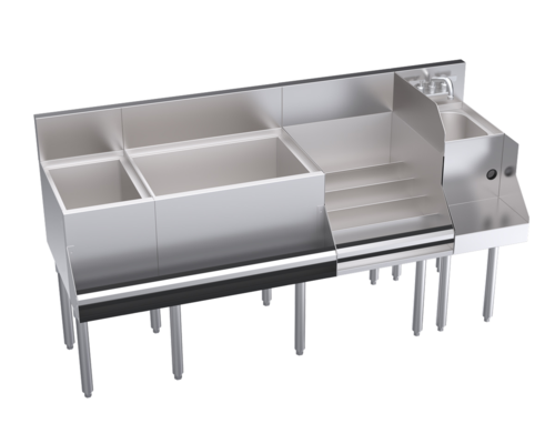 Krowne KR24-W66E-10 66" Underbar Ice Bin / Cocktail Station