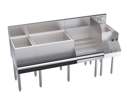 Krowne KR24-W66E-10 66" Underbar Ice Bin / Cocktail Station