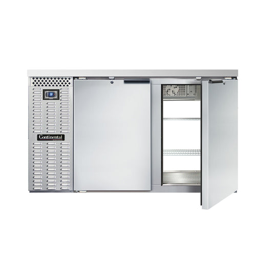 Continental Refrigerator BB59SNSSPT 59" Solid Door Back Bar Cooler