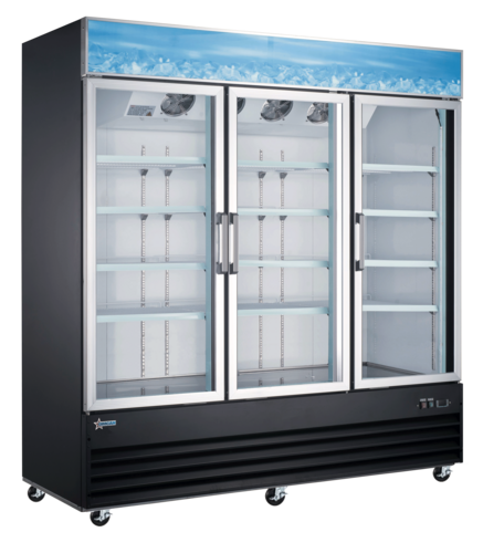 Omcan 51052 78 1/4" 3 Section Refrigerated Merchandiser