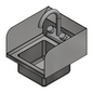 Winholt WS-HS-99-5D-SS-KT 12 1/2" Hand Sink