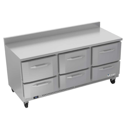 Victory VWRD72HC-6 72" Worktop Refrigerator