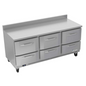 Victory VWRD72HC-6 72" Worktop Refrigerator