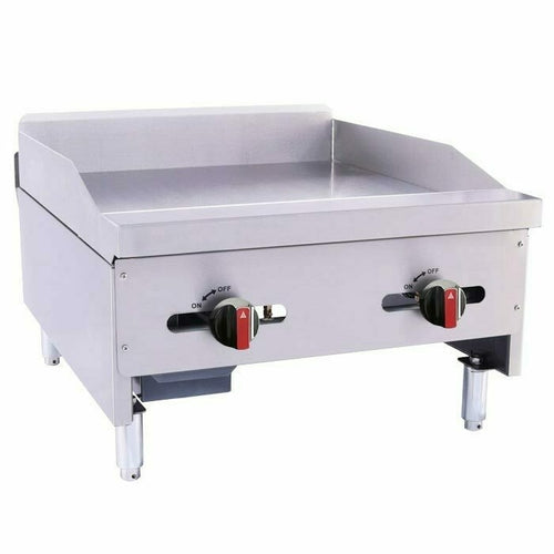 BakeMax BACG24-2 24 1/4" Gas Countertop Griddle
