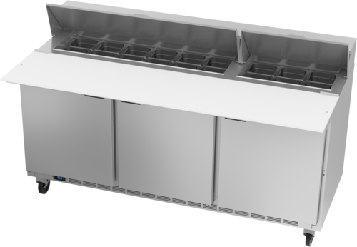 Beverage-Air SPE72HC-18C 72" 3 Doors 19 Pan Sandwich / Salad Prep Table