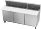 Beverage-Air SPE72HC-18C 72" 3 Doors 19 Pan Sandwich / Salad Prep Table
