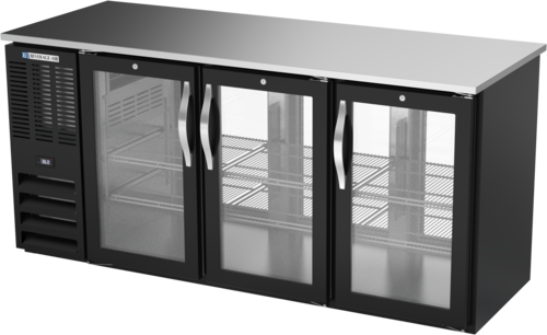Beverage-Air BBN72HC-G-PT-B 72" Glass Door Back Bar Cooler