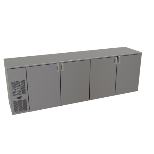 Glastender C1FB108 108" Solid Door Back Bar Cooler