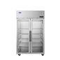 Atosa PLUS-R2-GS-S-PT 53" 2 Section Glass Door Pass-Thru Refrigerator