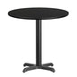 Flash Furniture XU-RD-30-BLKTB-T2222-GG Dining Table