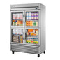True TS-49G-4-HC~FGD01 54 1/8" 2 Section Glass Door Reach-In Refrigerator