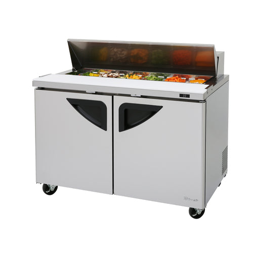 Turbo Air TST-48SD-N 48 1/4" 2 Doors 12 Pan Sandwich / Salad Prep Table