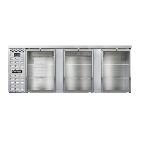 Continental Refrigerator BB90SNSSGD 90" Solid Door Back Bar Cooler