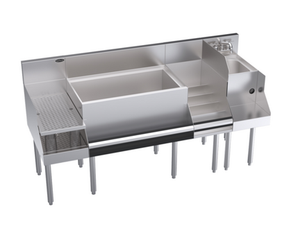 Krowne KR24-W66C-10 66" Underbar Ice Bin / Cocktail Station