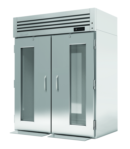 Turbo Air PRO-50R-G-RI-N 66 7/8" 2 Section Glass Door Roll-In Refrigerator