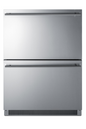 Summit ADFD2D24 23 3/8" Solid Door Undercounter Refrigerator