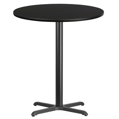 Flash Furniture XU-RD-36-BLKTB-T3030B-GG Dining Table